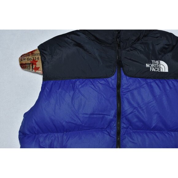 The North Face 700 Nuptse Mens Puffer Vest Size XL Black/Blue Goose Down Vintage - Picture 6 of 15
